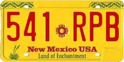 NM license plate 541RPB