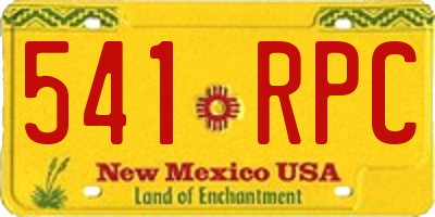 NM license plate 541RPC