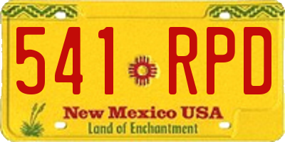 NM license plate 541RPD
