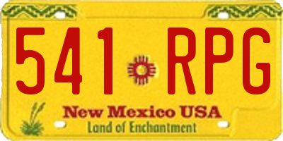 NM license plate 541RPG