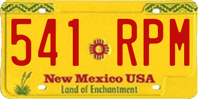 NM license plate 541RPM