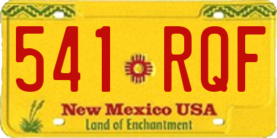 NM license plate 541RQF