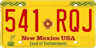 NM license plate 541RQJ