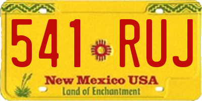 NM license plate 541RUJ