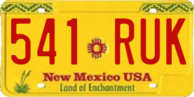 NM license plate 541RUK