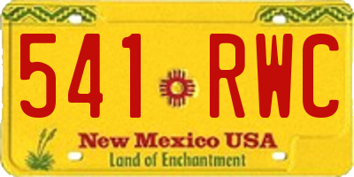 NM license plate 541RWC