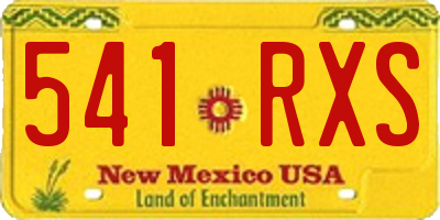 NM license plate 541RXS