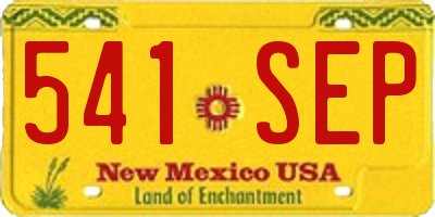 NM license plate 541SEP