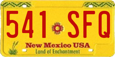 NM license plate 541SFQ