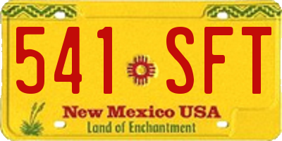 NM license plate 541SFT