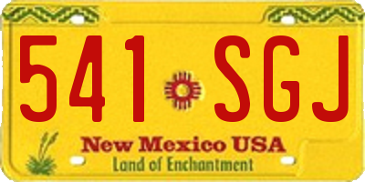 NM license plate 541SGJ