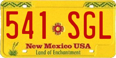NM license plate 541SGL