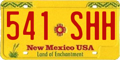 NM license plate 541SHH