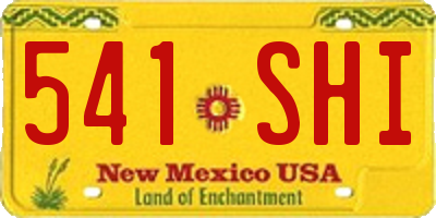 NM license plate 541SHI