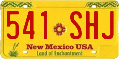 NM license plate 541SHJ