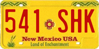 NM license plate 541SHK