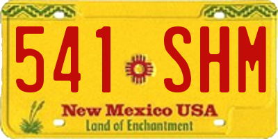 NM license plate 541SHM