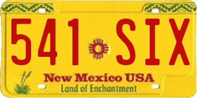 NM license plate 541SIX
