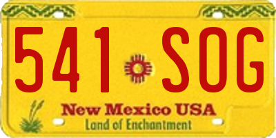NM license plate 541SOG