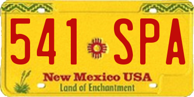 NM license plate 541SPA
