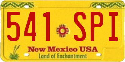 NM license plate 541SPI