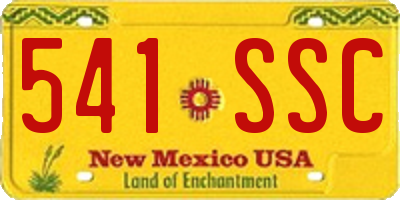 NM license plate 541SSC