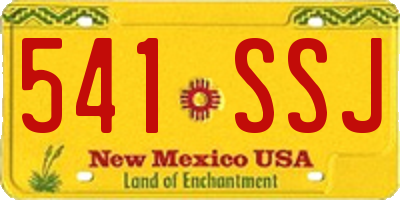 NM license plate 541SSJ