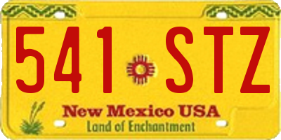 NM license plate 541STZ