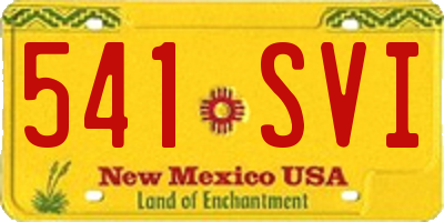 NM license plate 541SVI