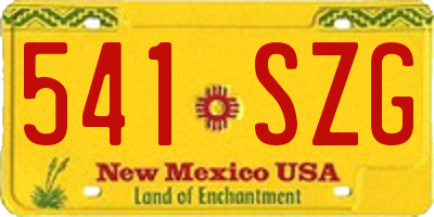 NM license plate 541SZG