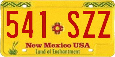 NM license plate 541SZZ