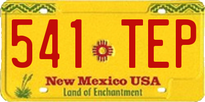 NM license plate 541TEP