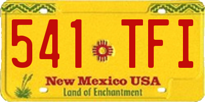NM license plate 541TFI