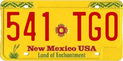 NM license plate 541TGO