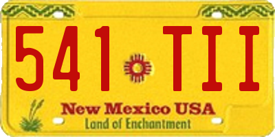 NM license plate 541TII