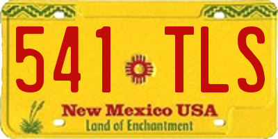 NM license plate 541TLS