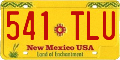 NM license plate 541TLU