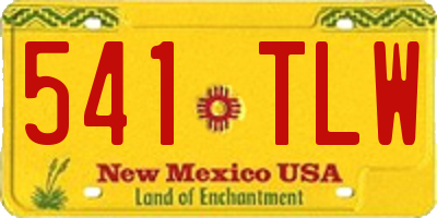 NM license plate 541TLW