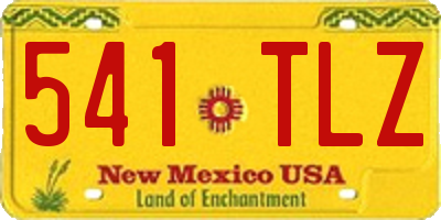 NM license plate 541TLZ