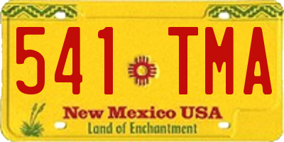 NM license plate 541TMA