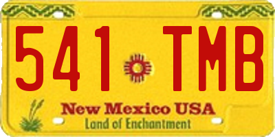 NM license plate 541TMB