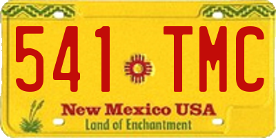NM license plate 541TMC