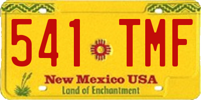 NM license plate 541TMF