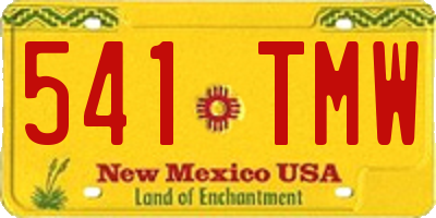 NM license plate 541TMW