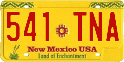 NM license plate 541TNA