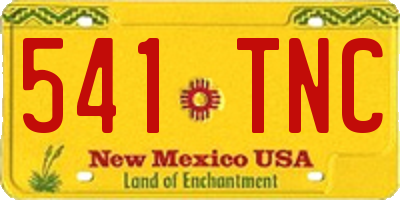 NM license plate 541TNC