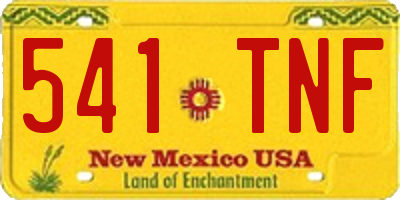 NM license plate 541TNF