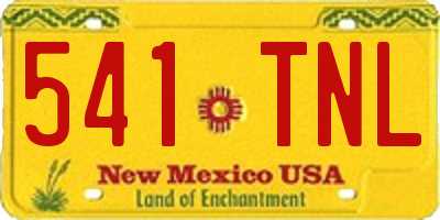 NM license plate 541TNL