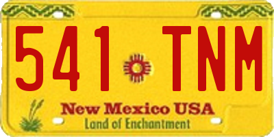 NM license plate 541TNM