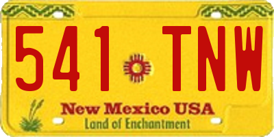 NM license plate 541TNW